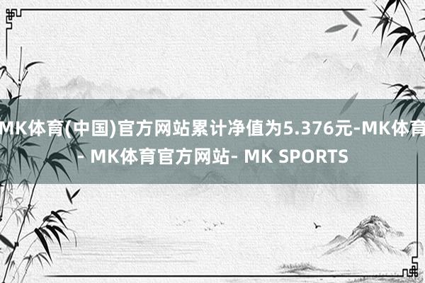 MK体育(中国)官方网站累计净值为5.376元-MK体育- MK体育官方网站- MK SPORTS